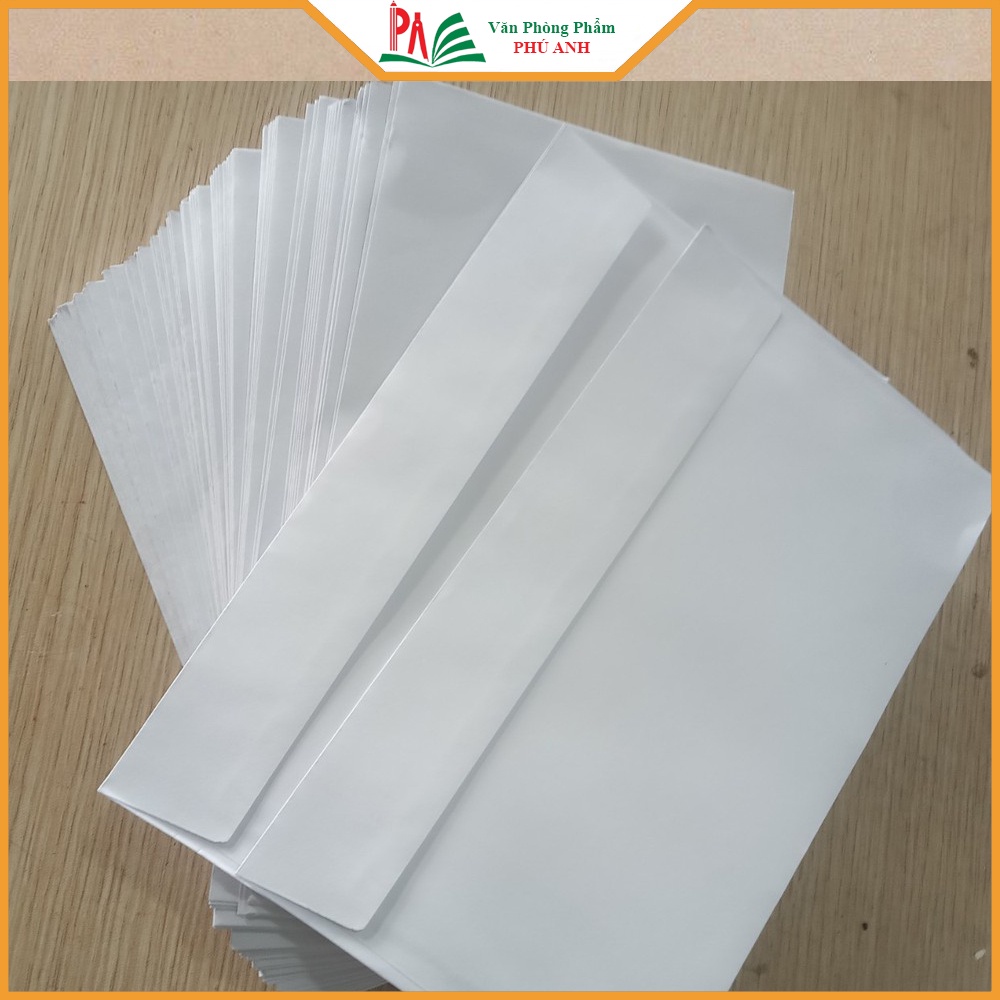 Bao thư trắng 12x22 có keo xấp 100 cái