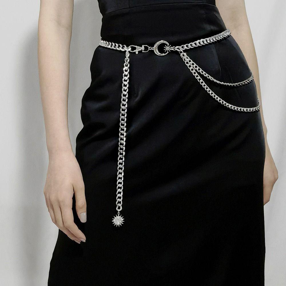 LOMBARD Thắt Lưng Nhiều Lớp Đính Mặt Trăng Và Tua Rua Trang Trí Cho Nữ