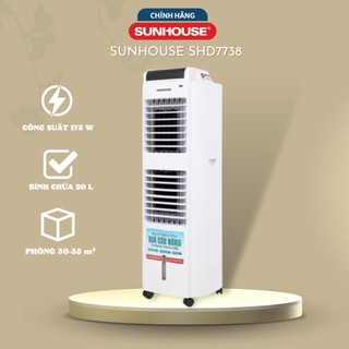 Quạt điều hòa và bắt muỗi Sunhouse SHD7738 175W 20L - Hàng chính hãng - trưng bày chưa qua sử dụng