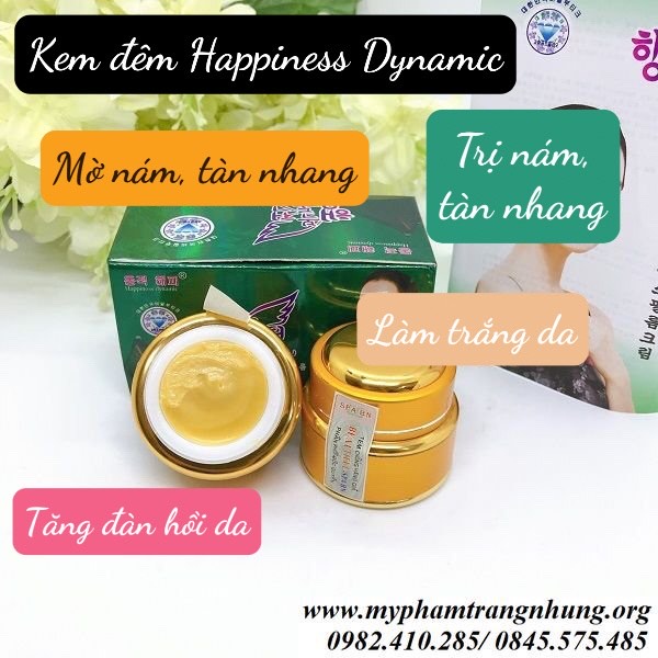 COMBO KEM NGÀY, ĐÊM LÀM SẠCH NÁM, TÀN NHANG HAPPINESS DYNAMIC HÀN QUỐC