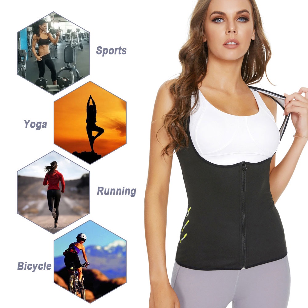 Áo Thun Sát Nách Tập Yoga Đốt Cháy Mỡ Thừa Cho Nữ