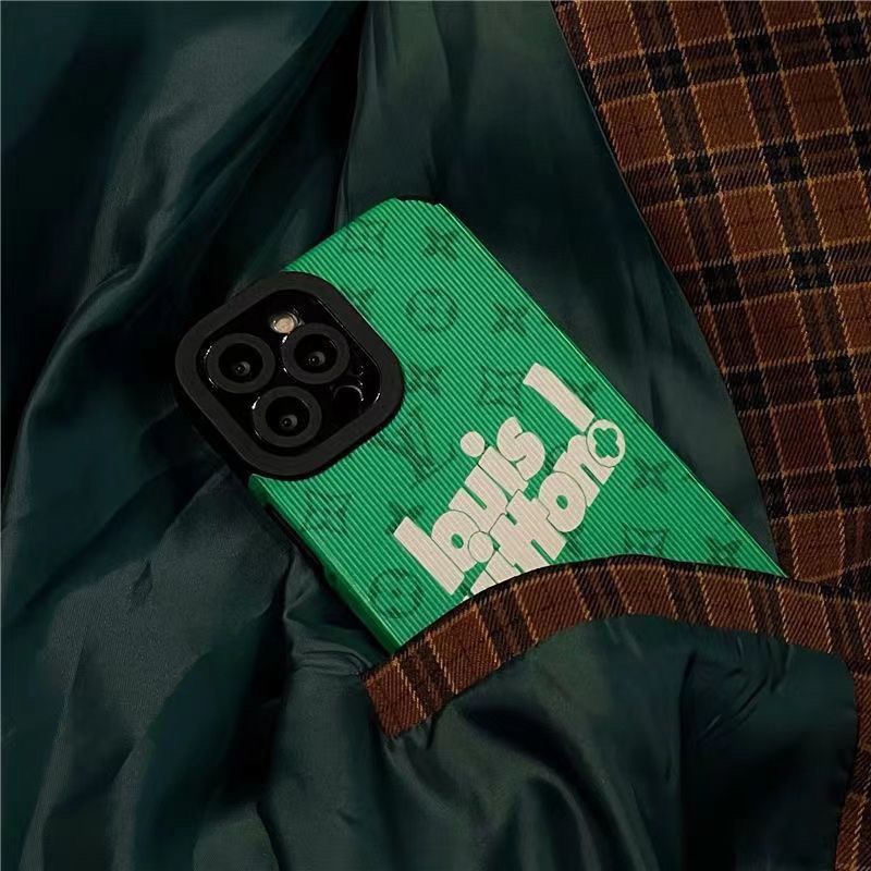 Ốp Điện Thoại Mềm Họa Tiết Thương Hiệu Lớn Màu Xanh Lá / Âu Mỹ Cho Iphone 7 14Promax 13Promax 11 xr 13Pro maxBV xs 11 14Pro12 LR0W