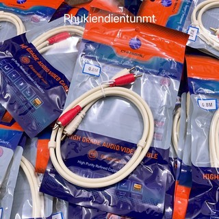 0.8m/1.8m/3m/5m/10m dây cáp audio 2 ra 2 trắng