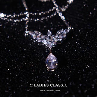 Dây Chuyền Mặt Hình Cánh Thiên Thần Đính Đá Zircon Sang Trọng Cho Nữ