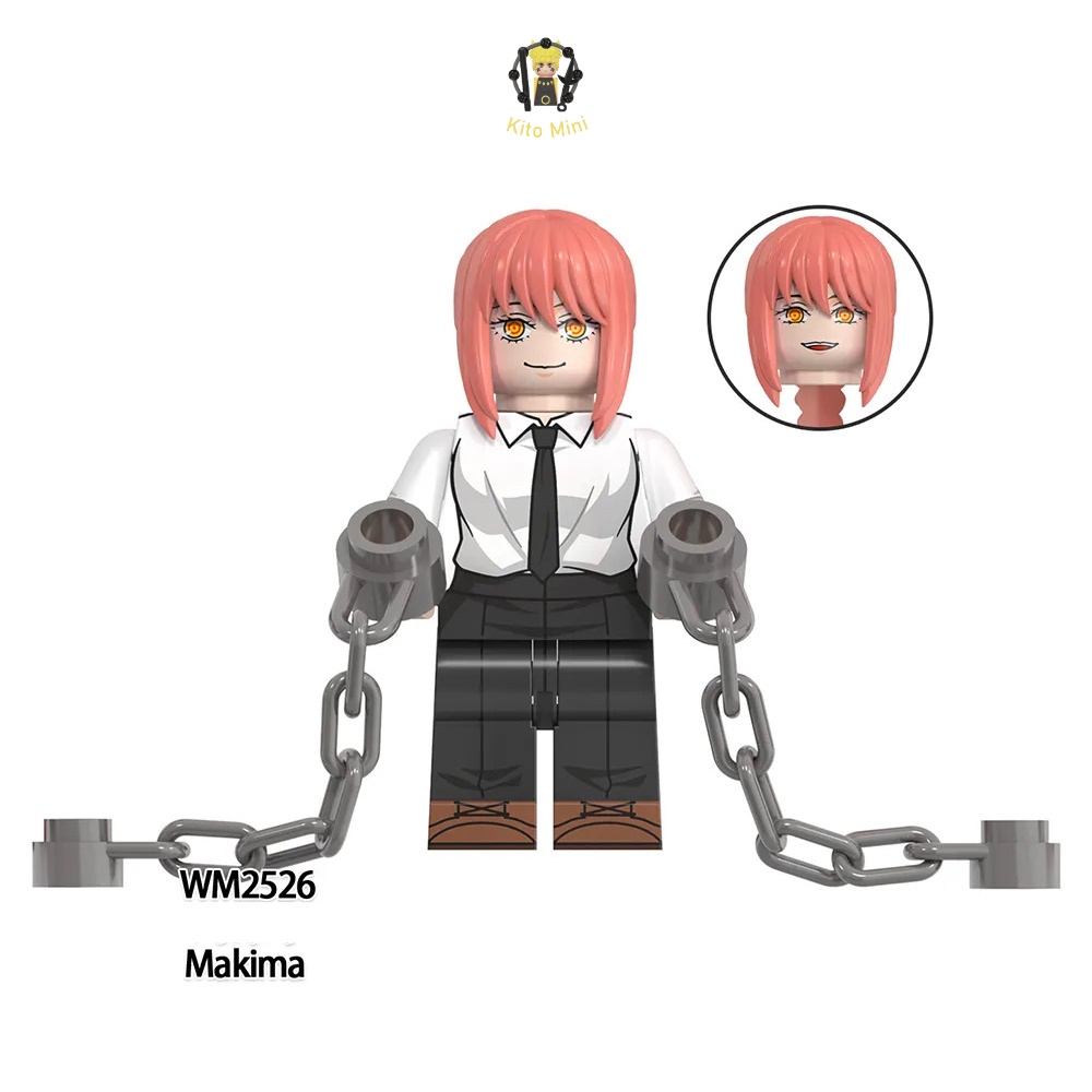 Minifigures Chainsaw Man Máy Cưa Sợi Xích Nhân Vật Hoạt Hình Truyện Tranh Anime WM6159