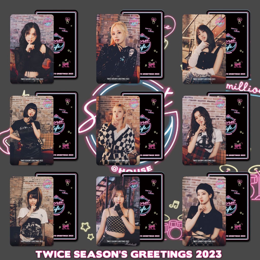 Set 9 Tấm Ảnh Lomo Card MOMO Jyhyo Dahyuyu NAYEON Kpop 2023 Phong Cách TWICE Nhật Bản