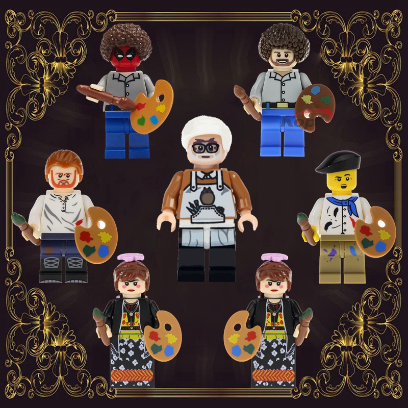 Mô Hình Nhân Vật Hoạt Hình Bob Ross Miyazaki Hayao Frida Kahlo