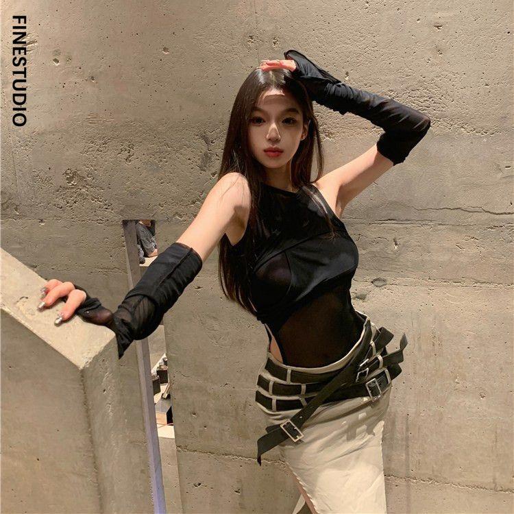 Chân Váy Chữ a Dáng Ôm Lưng Cao Xẻ Tà Quyến Rũ Thời Trang Mùa Hè Cho Nữ