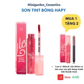 Son tint bóng Hapy son môi Ha:py Glow Lip Tint Mini Garden siêu lì bám màu 3.5ml