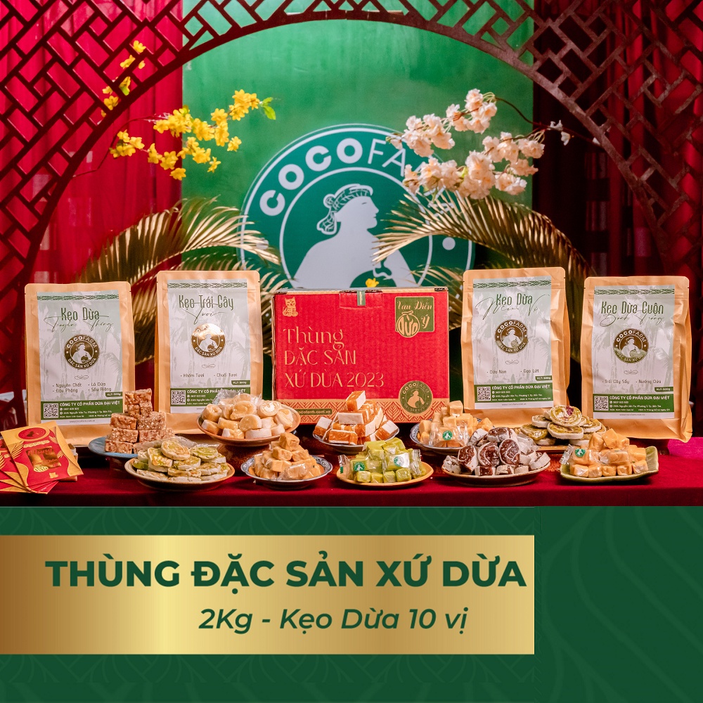 THÙNG ĐẶC SẢN XỨ DỪA COCOFARM 2023