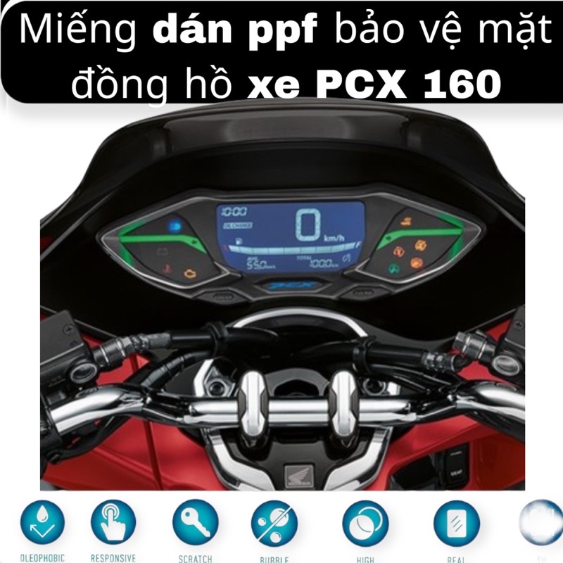 Miếng dán ppf bảo vệ mặt đồng xe Honda PCX 160.