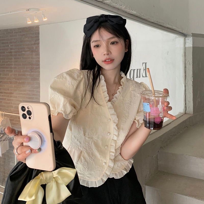 Áo croptop phong cách hàn quốc siêu xinh 2023 M01