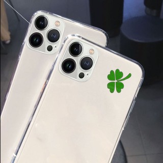 Ốp Điện Thoại Trong Suốt Họa Tiết Cỏ Bốn Lá May Mắn Cho IPhone 15 14 13 12 11 Pro MAX 13 12 11 Pro MAX 6 6s 7 8 Plus X XS XR MAX