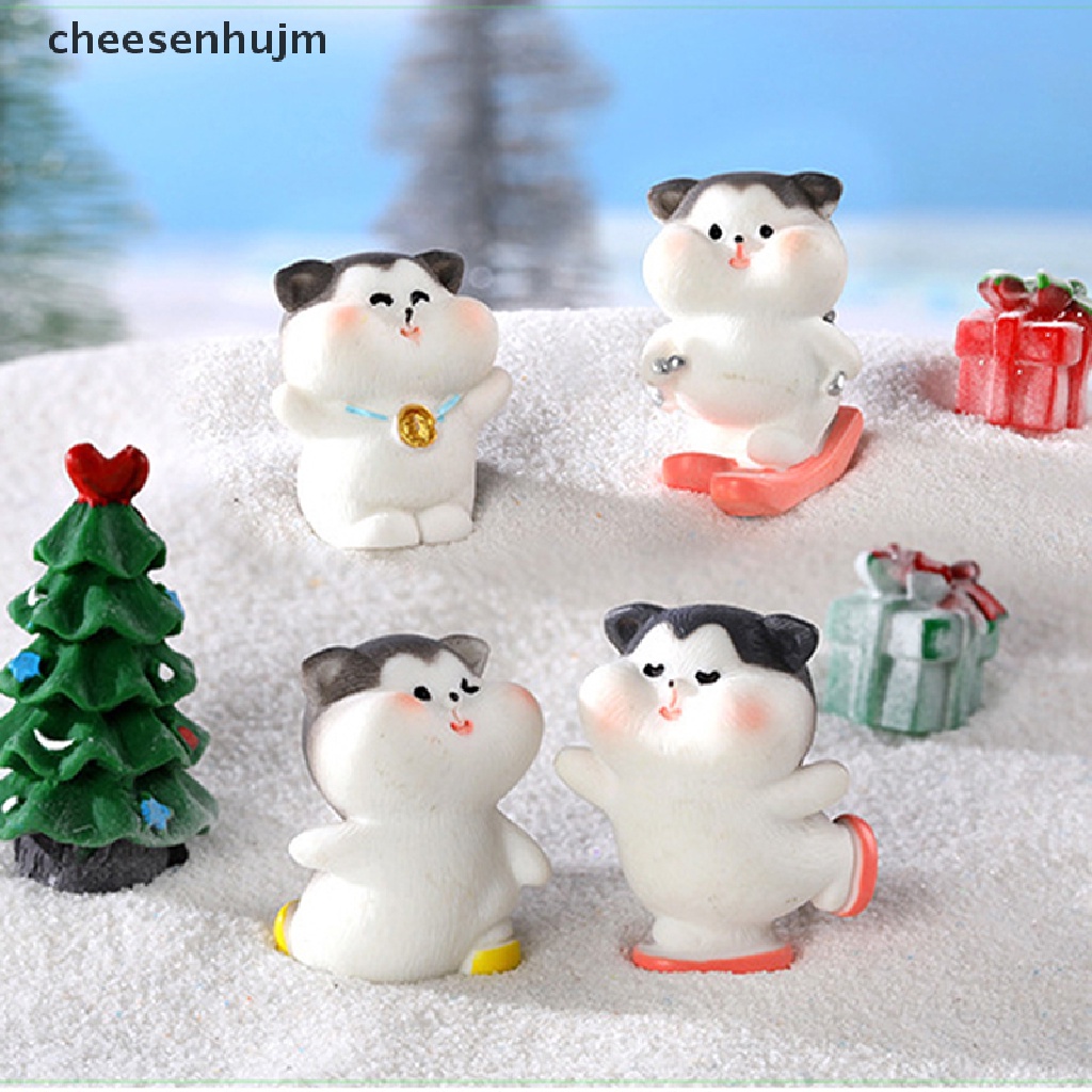 Đồ trang trí Chú Mèo Hoạt Hình Bằng Nhựa Resin Dễ Thương Trang Trí Tiểu Cảnh / Bàn Làm Việc