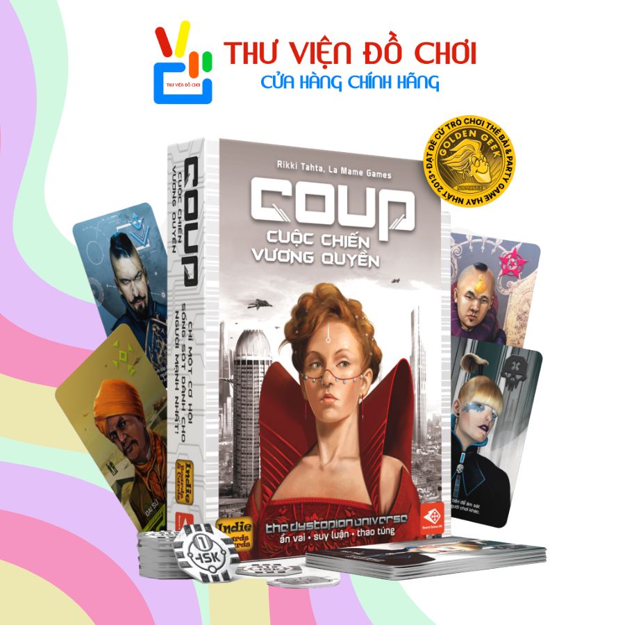 [CHÍNH HÃNG] COUP - Cuộc chiến vương quyền | COUP Việt hóa - Board game, game thẻ bài - Thư Viện Đồ Chơi