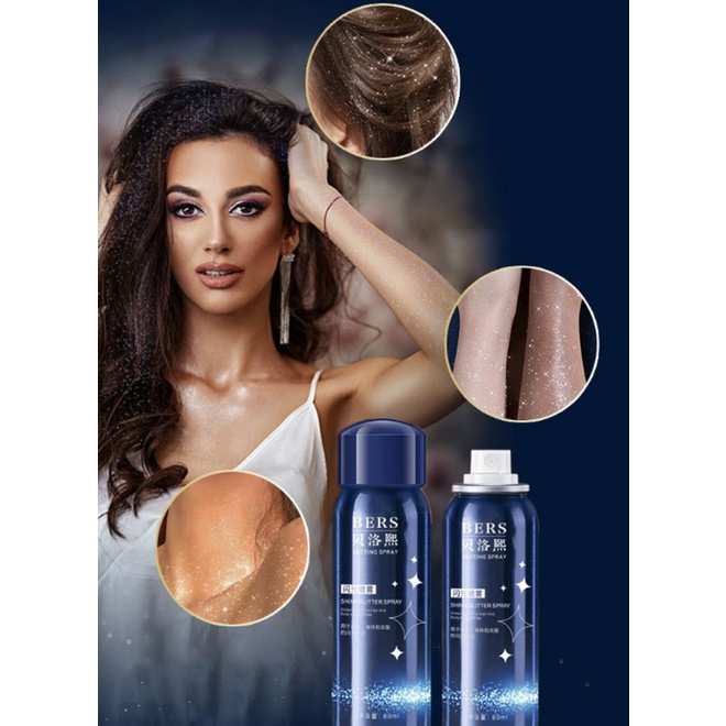 Xịt nhũ body Bers Glitting Spray - Bers xịt kim tuyến, lấp lánh, nhũ bắt sáng, body quyến rũ, hương nước hoa, xịt nhbody