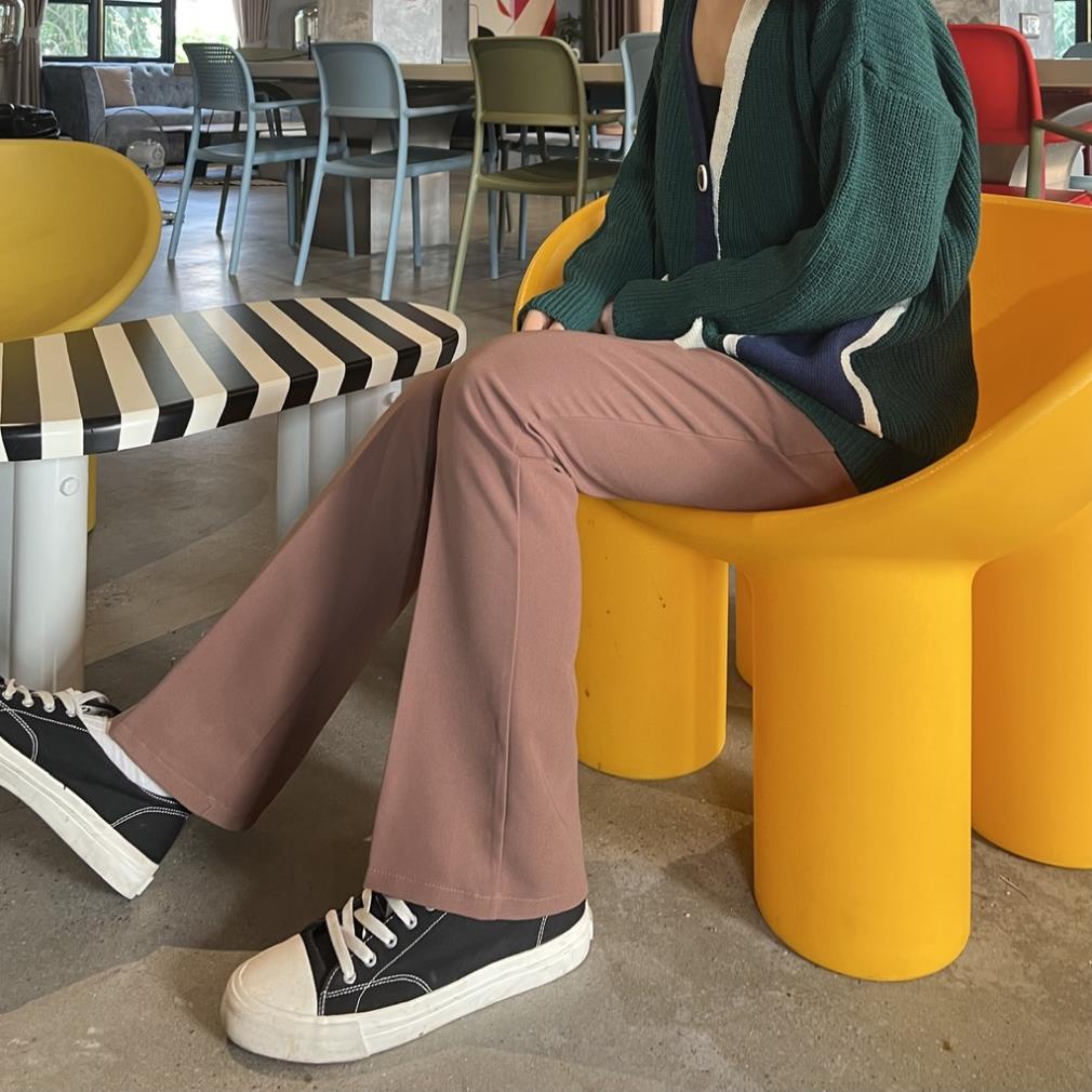 Quần Tây Nam Nữ Vitex Ống hơi Loe Hàng thiết kế Màu Nâu Siêu Hot