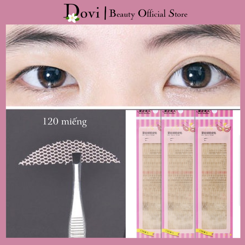 Kích Mí Miếng Dạng Lưới Chưa có keo - 120 miếng kích mí