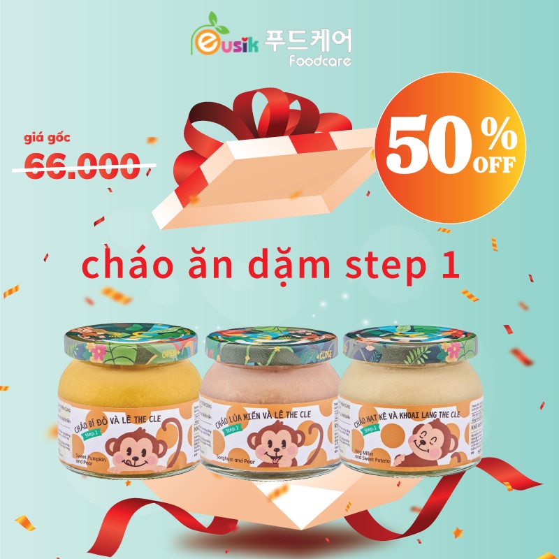 DATE 06/2023 - CHÁO ĂN DẶM HẠT VỠ CHO BÉ THE CLE HÀN QUỐC (NHIỀU VỊ) Foodcare VN