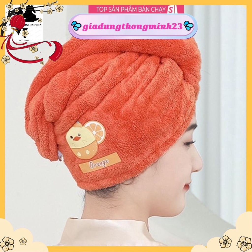 (Bán Buôn Sỉ) (Loại 1) Khăn Quấn Ủ Tóc Lau Khô Siêu Tốc Sau Khi Gội Đầu💦𝒈𝒊𝒂𝒅𝒖𝒏𝒈𝒕𝒉𝒐𝒏𝒈𝒎𝒊𝒏𝒉𝟐𝟑💦