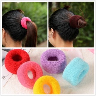Thun cột tóc củ tỏi giá rẻ , Cột tóc len siêu giãn bản nhỏ