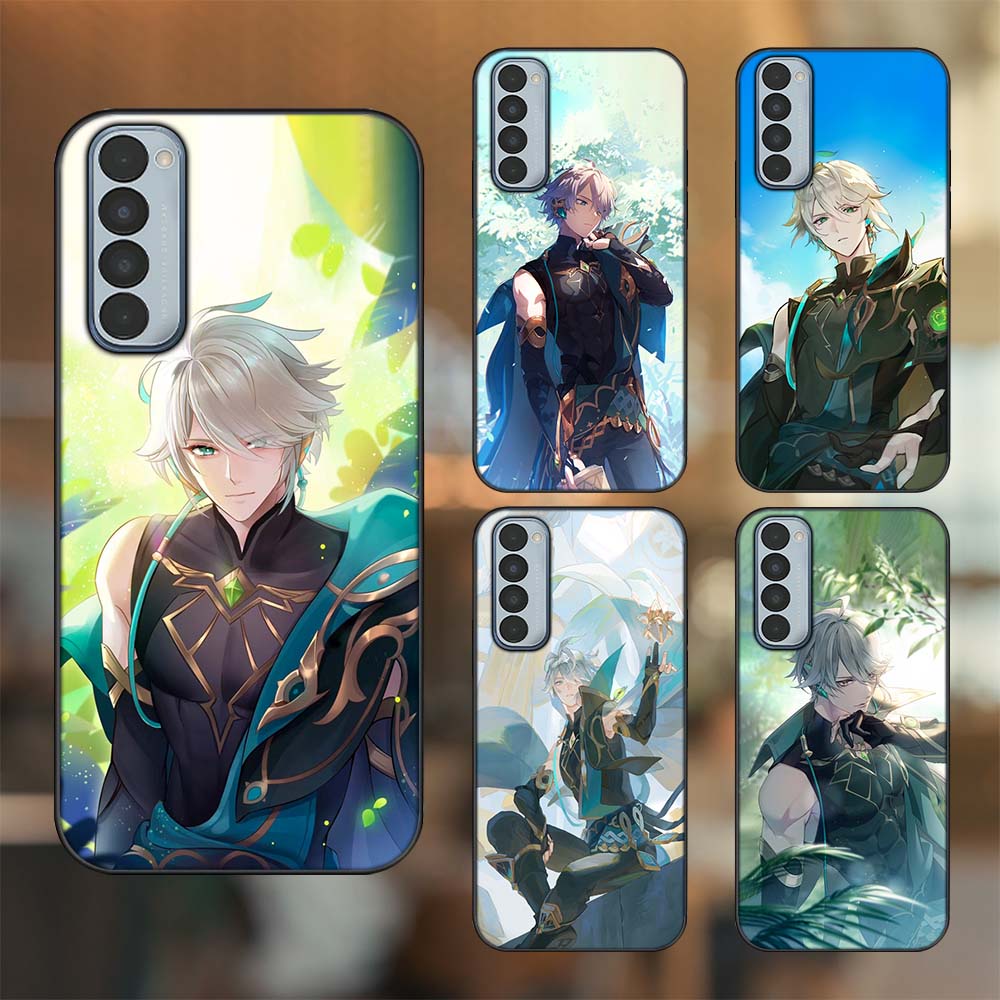 Ốp lưng Oppo Reno 4 Pro viền đen in hình Alhaitham Genshin Impact
