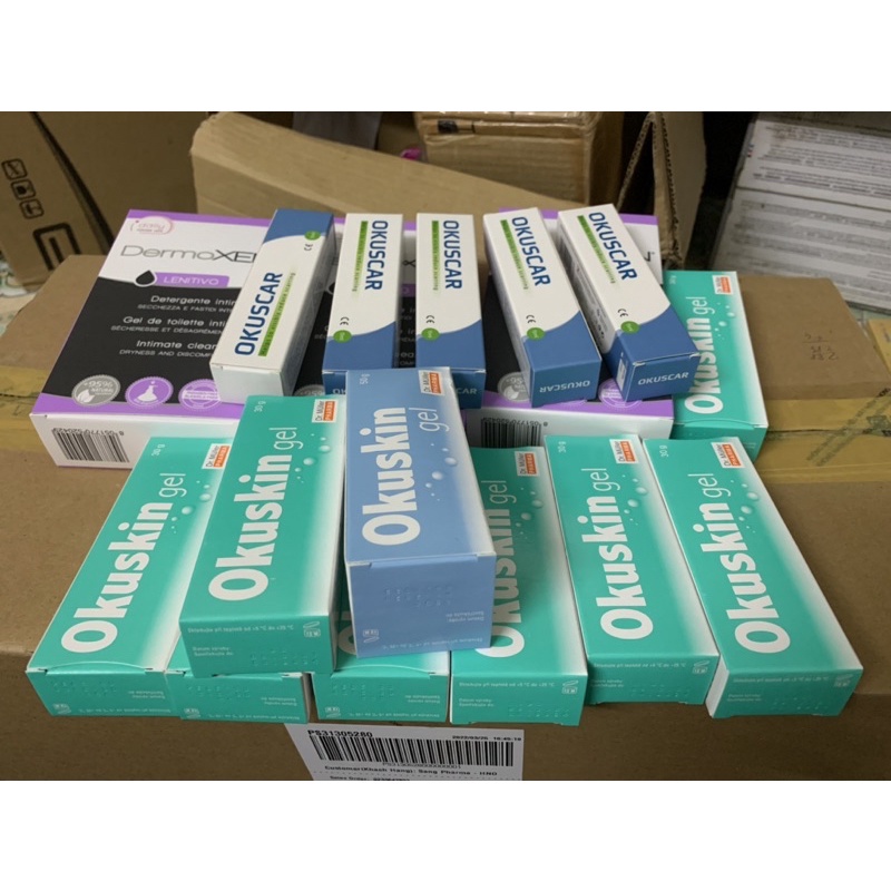 Gel bôi nhanh liền vết thương hở, bỏng nặng, mụn, rạn da, côn trùng cắn Okuskin tuýp 30g
