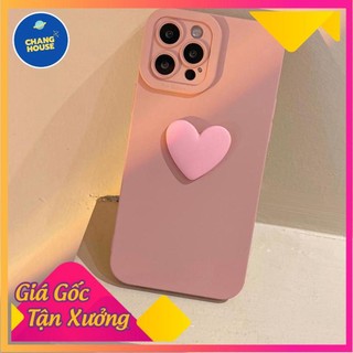[ FREE SHIP ] Ốp Lưng Basic Camera Nổi - Mẫu Trái Tim Hồng Nổi