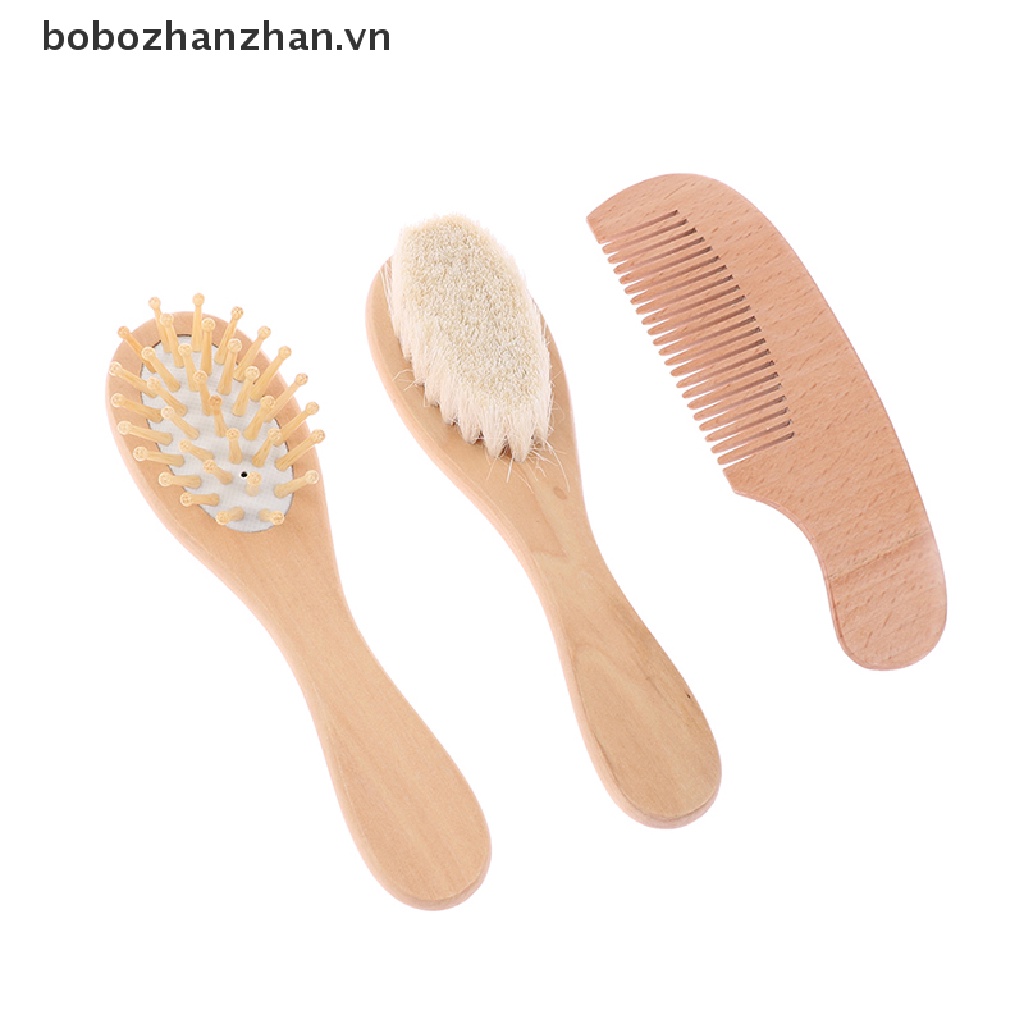 Bộ Lược Chải Tóc Mềm Mại Mát Xa Da Đầu Thoải Mái Cho Bé Sơ Sinh