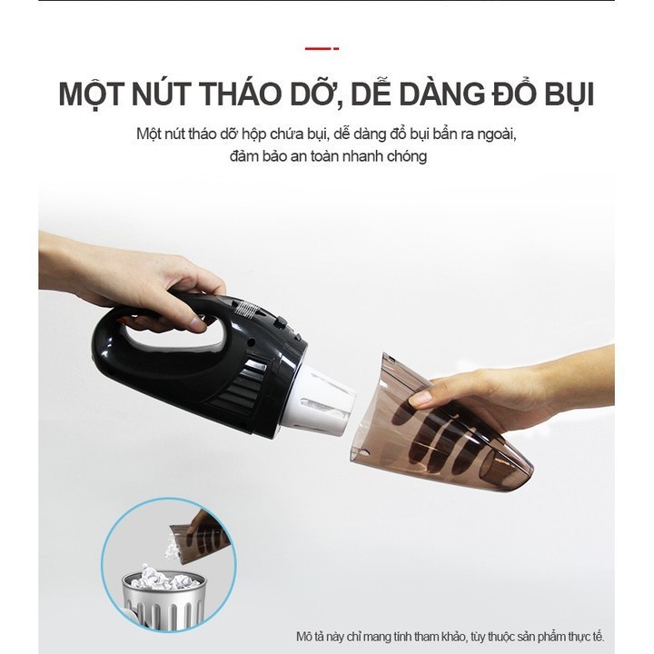 Máy Hút Bụi Ô TÔ Cầm Tay, Máy Hút Bụi Đa Năng, Với Công Xuất Lớn Hút Sạch Bụi Bẩn Như Sàn Nhà , Gầm Ghế. BH 12 Tháng !