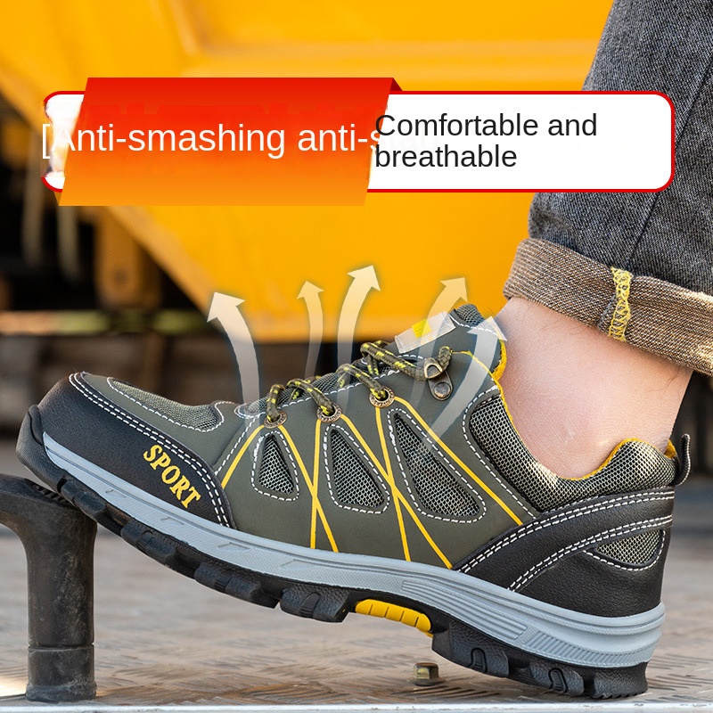 Ultra Giày Bảo Hộ An Toàn Siêu Nhẹ Thoáng Khí Chống Đâm Thủng Cho Nam