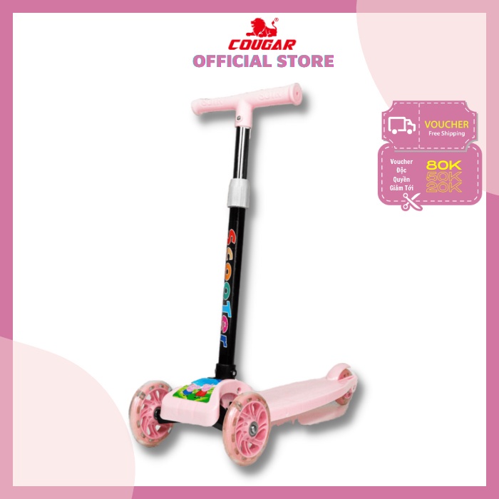 Xe scooter cho bé đa năng bánh phát sáng, chất liệu an toàn chống trơn trượt