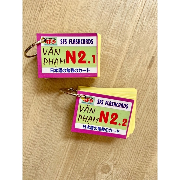 Flashcard ngữ pháp N2 - thẻ học ngữ pháp N2 có ép plastic chống nước (theo mimikara)