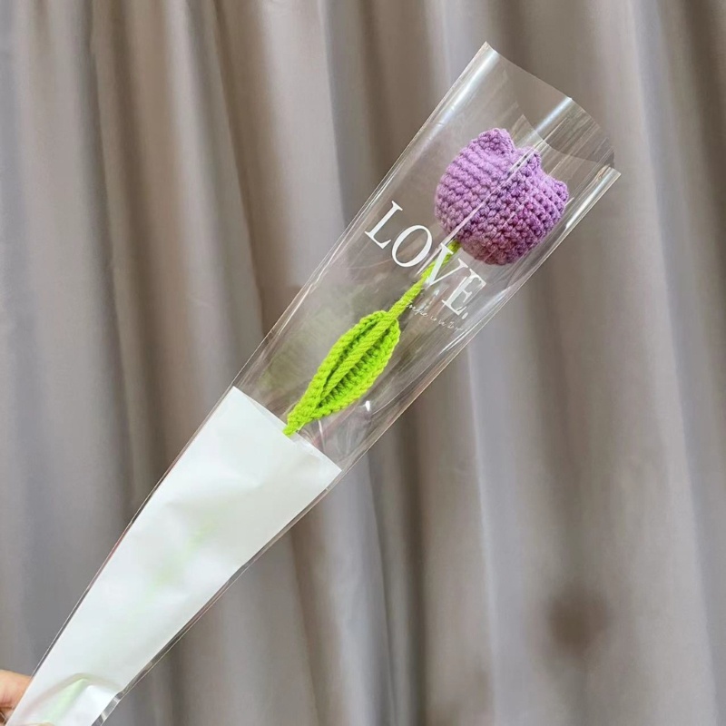 Bó Hoa Tulip Đan Tay Nghệ Thuật DIY Trang Trí Tiệc Cưới / Sinh Nhật