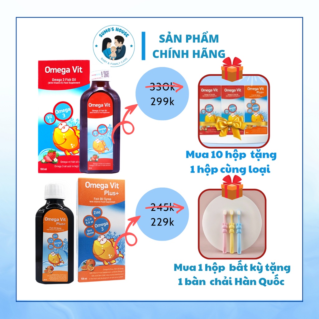 Omega Vit/ Omega Vit Plus - Bổ Sung Omega 3, Vitamin Và Khoáng Chất