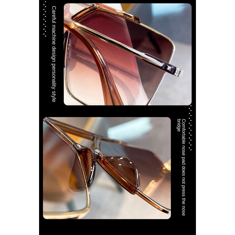 Kính Mát Thời Trang Gọng Đa Giác Chống Tia UV Kiểu Âu Mỹ Cho Nam &amp; Nữ