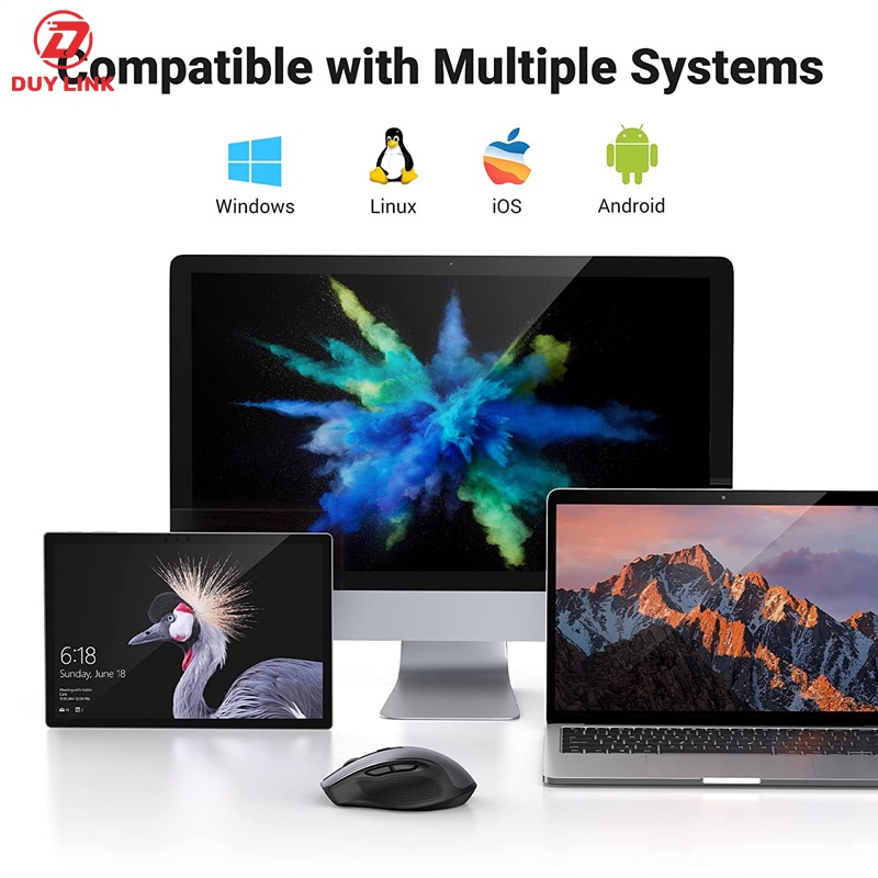 Chuột không dây 2.4G Ugreen 90545 Silent Click 4000 DPI chính hãng cao cấp