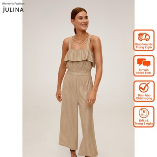 Jumpsuit áo liền quần hai dây màu be nâu MNG 67019404 SIZE XS