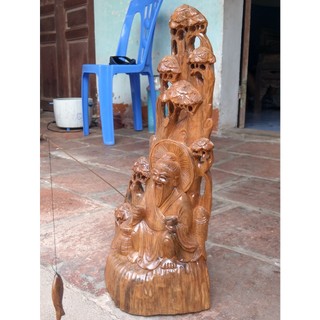 Tượng Câu Cá Gỗ Bach Xanh