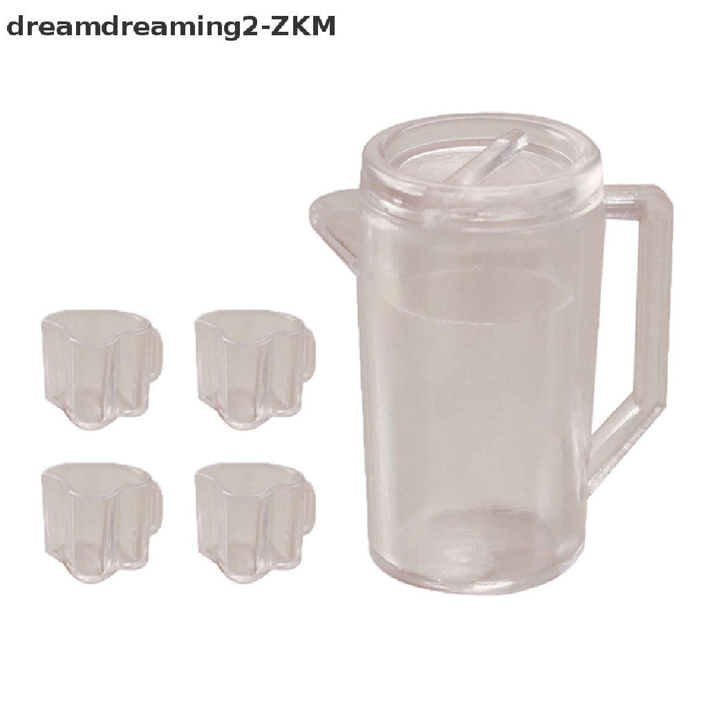 Bộ 5 Cốc Nước Rỗng Trong Suốt Dùng Trang Trí Nhà Búp Bê 1: 12