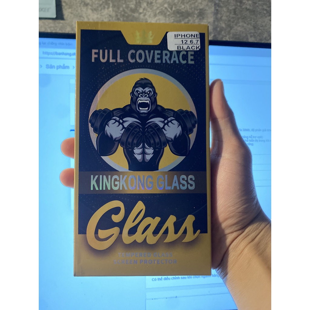 Kính cường lực full màn tự dán KingKong Glass chống nhìn trộm cho ipx/xs/xr..ip11..ip13promax