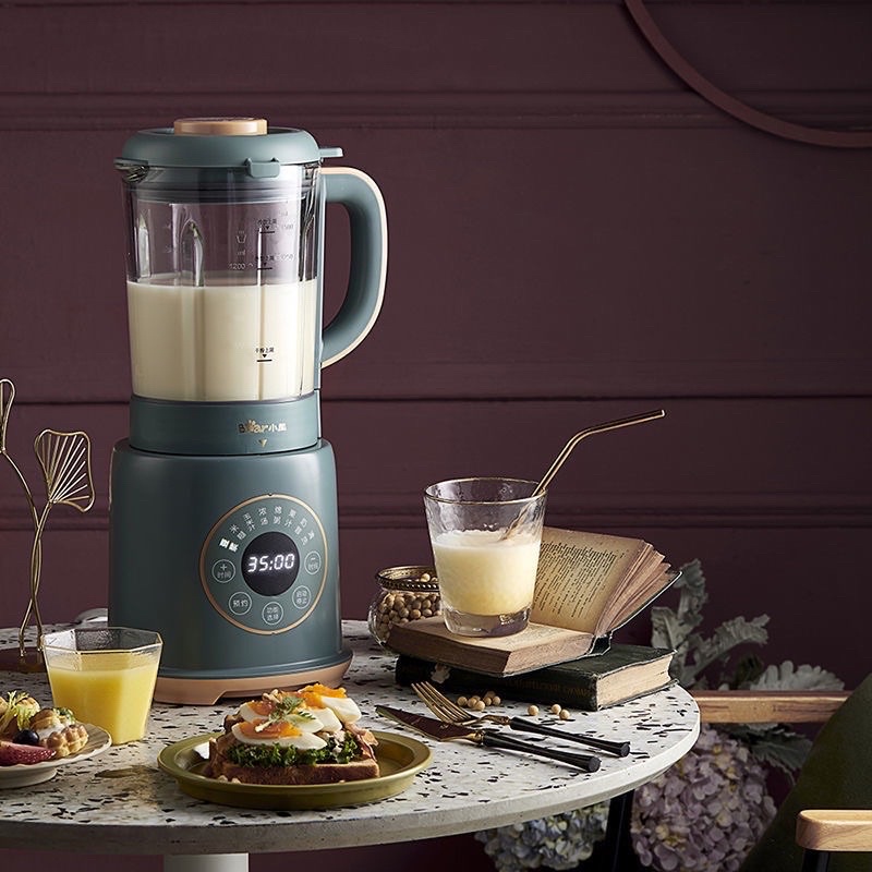 Máy làm sữa hạt Bear PBJ-B08F8, xay nấu đa năng, màu xanh cổ điển sang trọng