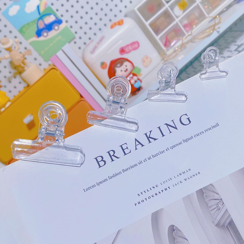 Set 5 Kẹp Giữ Tài Liệu Đa Năng Bằng Acrylic Trong Suốt Sáng Tạo
