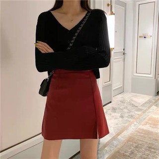(Order ) Chân váy da kèm quần trong (kèm ảnh thật)