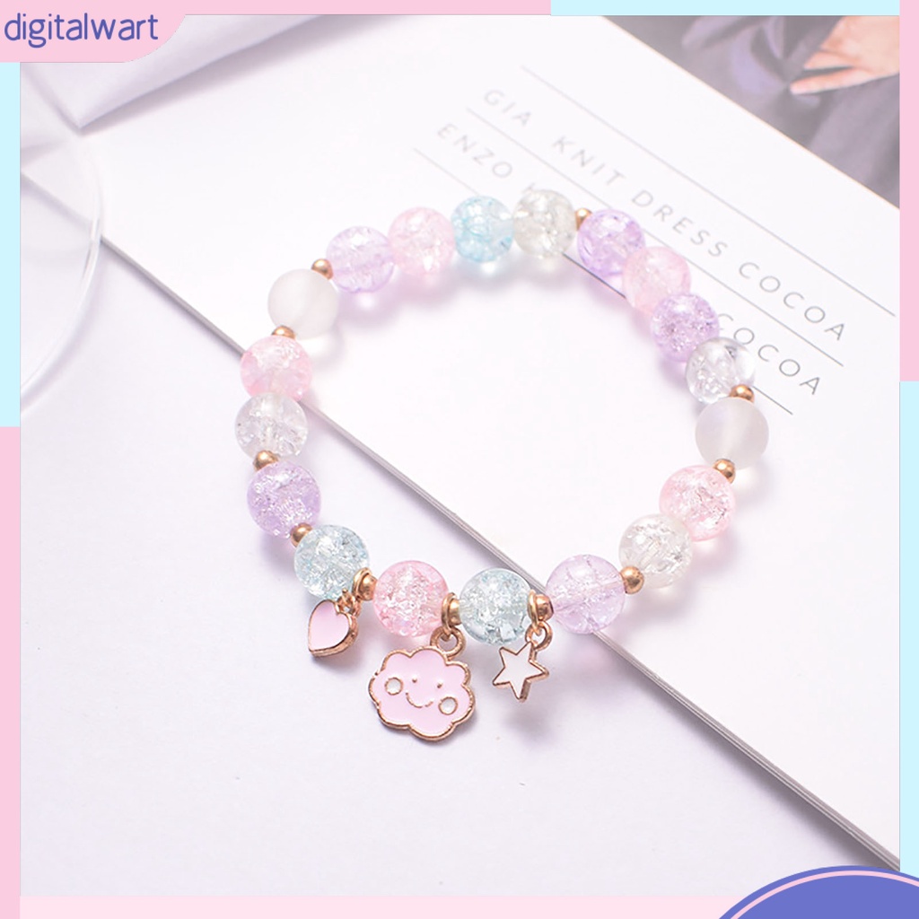 Vòng Tay Chuỗi Hạt Pha Lê Nhân Tạo Co Giãn Chống Rơi Thời Trang Cho Nữ