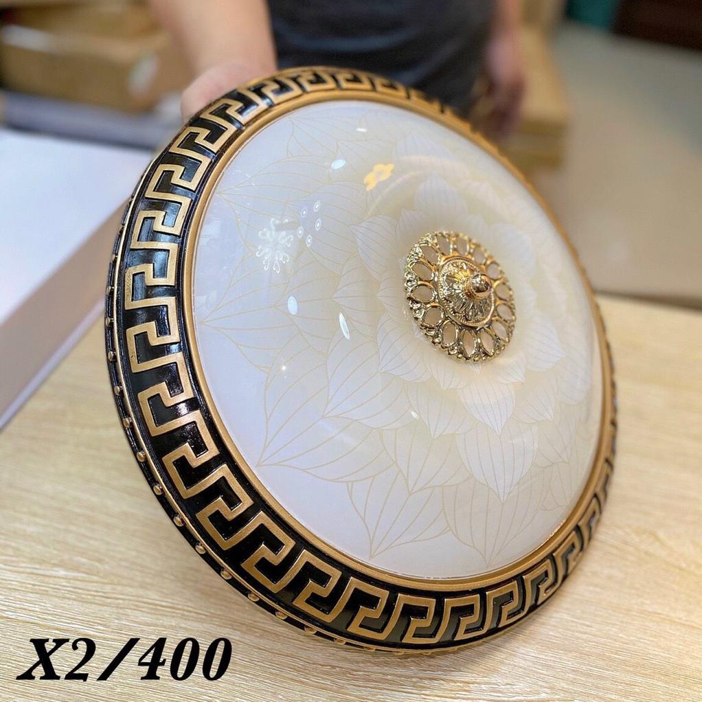 Ảnh thật - Đèn ốp trần 3 chế độ ánh sáng; Đèn áp trần sảnh biệt thự, đèn trang trí trần cao cấp 3 màu ánh sáng,đèn decor