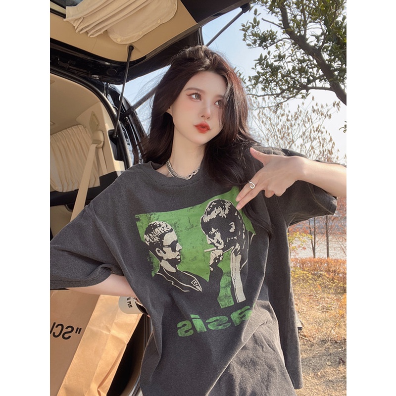 Áo Thun cotton Ngắn Tay In Họa Tiết Thời Trang Mùa Hè Mới Cho Nữ