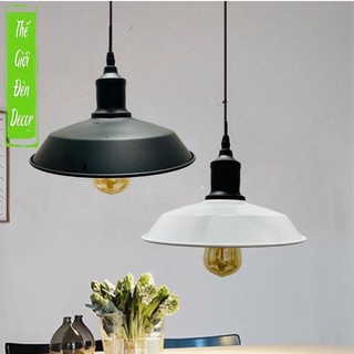 Đèn thả quán cafe Chao đèn thả 26cm chao nhôm sơn tĩnh điện thả ngoài trời chống rỉ sét T056