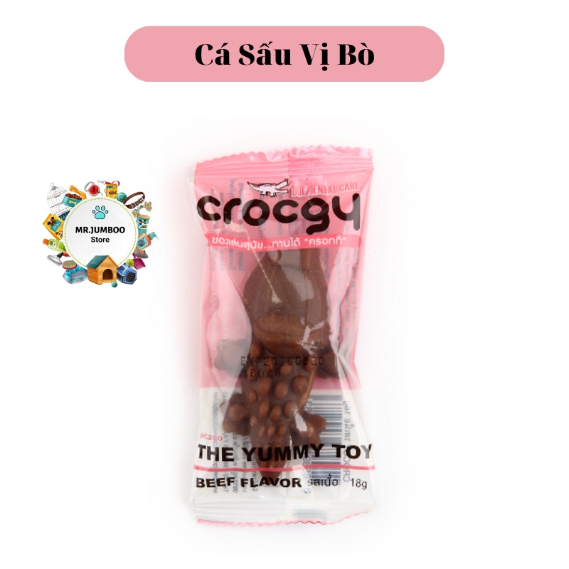 Thức ăn snack cá sấu mài răng Crocgy cho chuột hamster,nhím,sóc,chó,pet nhỏ thơm ngon bổ dưỡng 4 vị nhập Thailan 18gr