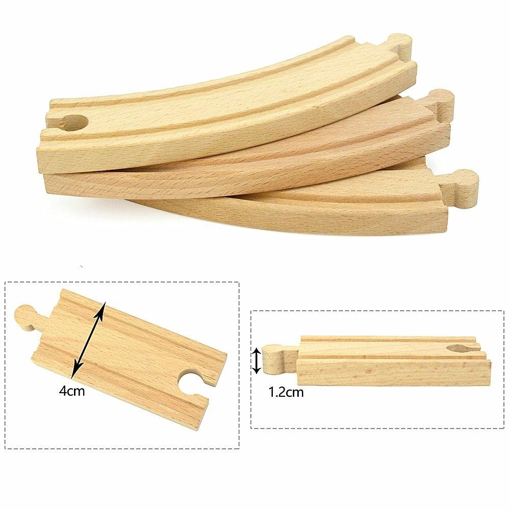 Bộ Đồ Chơi Lắp Ráp Đường Ray Xe Lửa Bằng Gỗ Hoạt Hình Dành Cho Trẻ Em